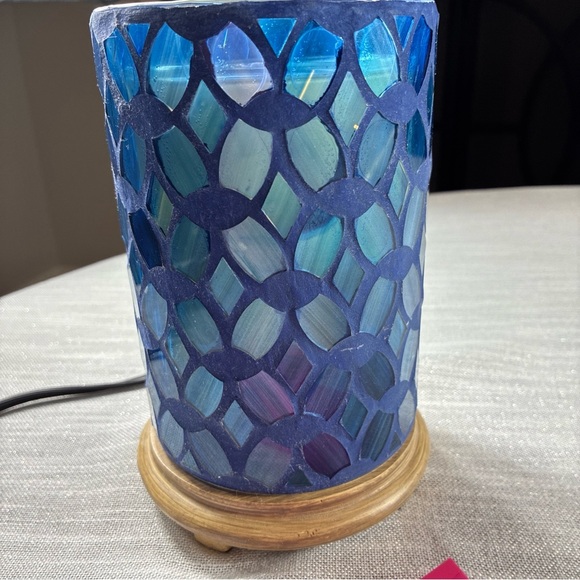 Pink Zebra Simmering Lights Blue Mosaic Accent Shade Warmer with Sprinkles - Picture 2 of 6